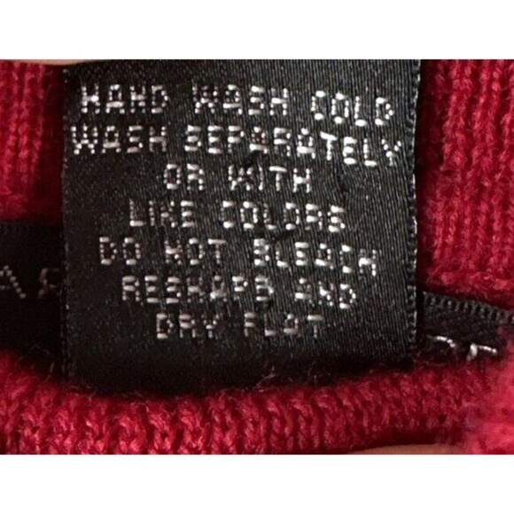 Sarah Spencer Womens Sweater 2X Red 100% Italian Merino Wool Turtleneck Pullover - Picture 6 of 8